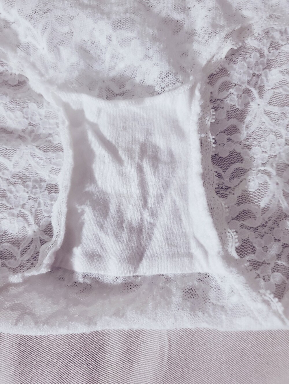 AERIE White Lace Low Rise Bikini Briefs - Picture 6 of 8